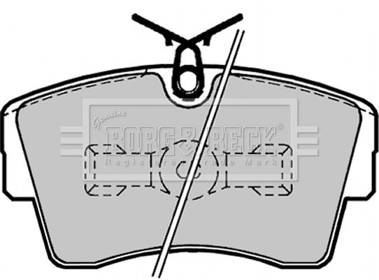 BORG & BECK Комплект тормозных колодок, дисковый тормоз BBP1166